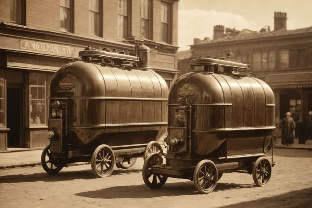 Early Vacuum Cleaners: Large and Horse-Drawn